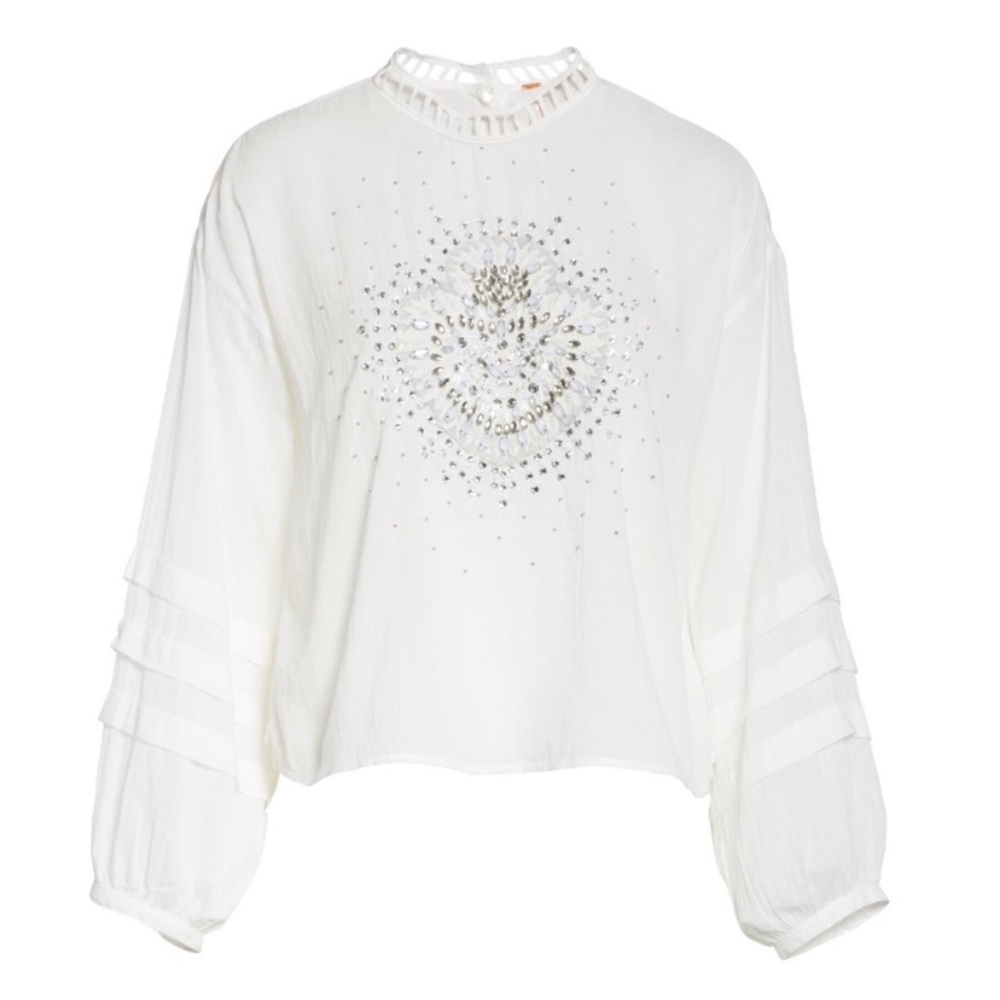✨Free People Heart of Gold blouse EUC - Picture 2 of 9